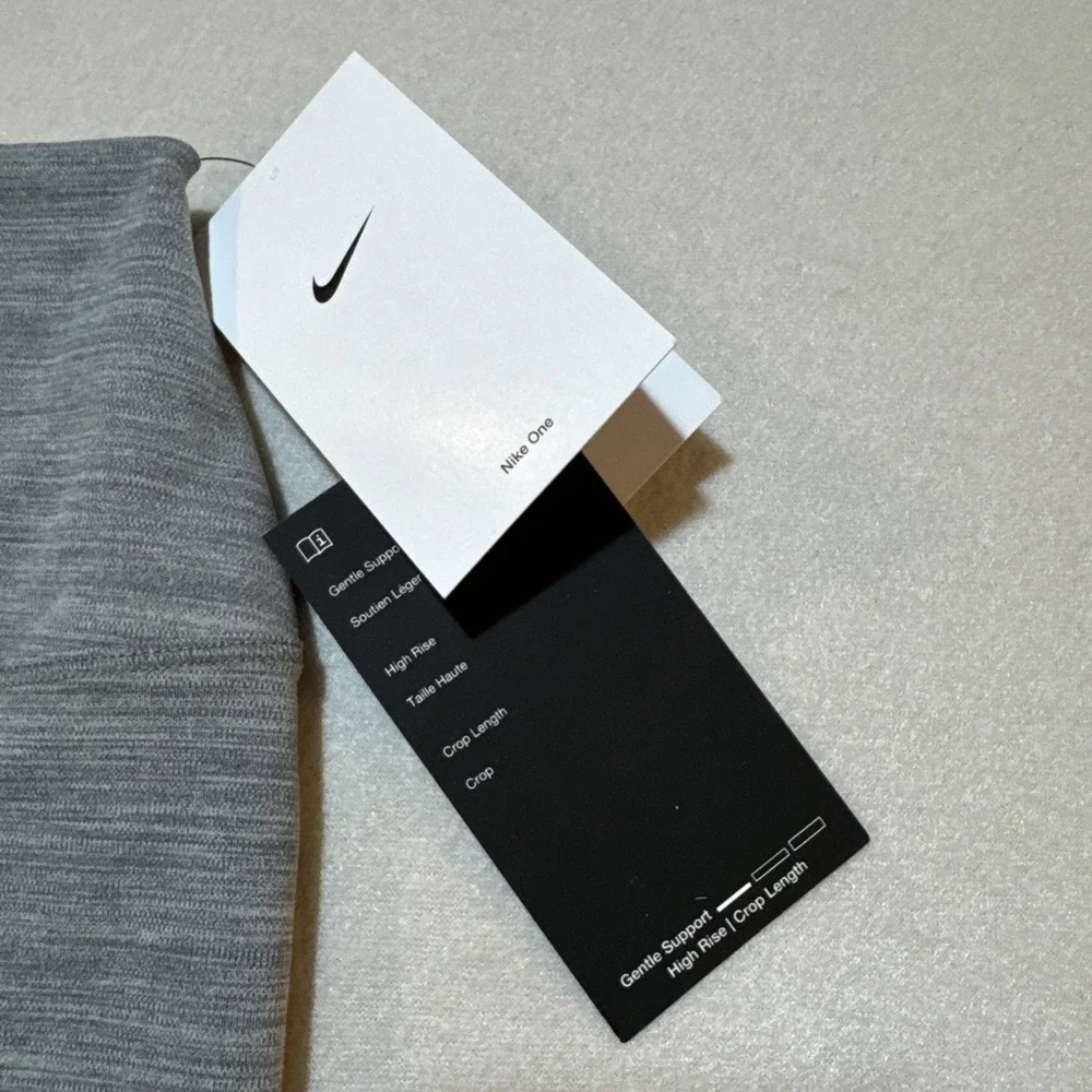 Nike Dri-fit Training Legging‎ High Rise Crop Gray XXL Gentle Support FN3236-084